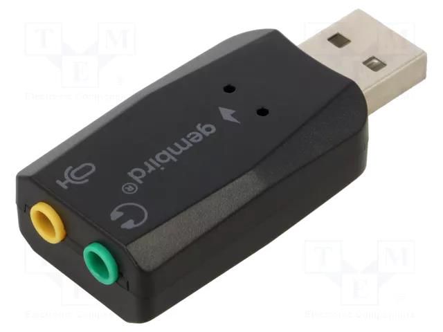 PC extension card: sound; USB 2.0; PnP; black GEMBIRD SC-USB2.0-01