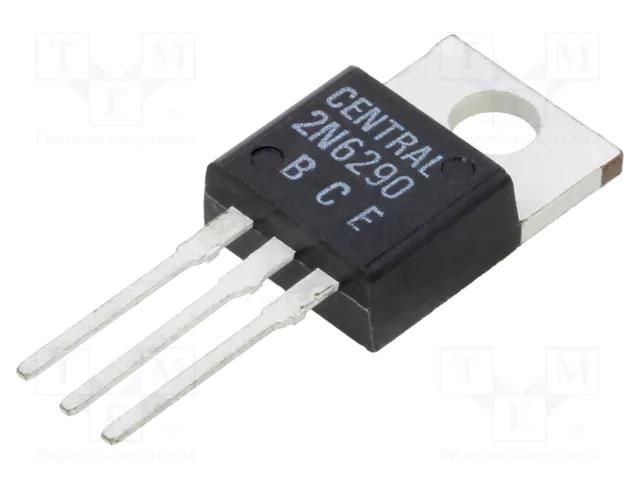 Transistor: NPN; bipolar; 50V; 7A; 40W; TO220 Central Semiconductor 2N6290-CEN