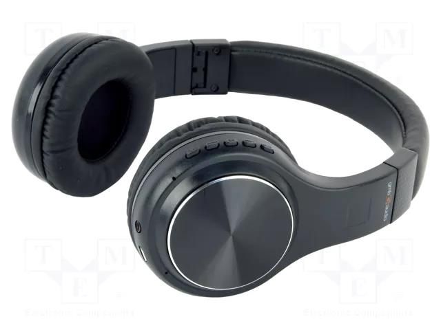 Wireless headphones with microphone; black; USB micro; 10m; 32Ω GEMBIRD BHP-WAW