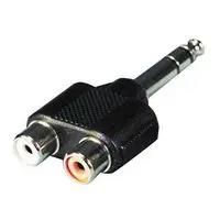 Y-Adapter -.25? Plug to two Female RCA jacks 27-1380