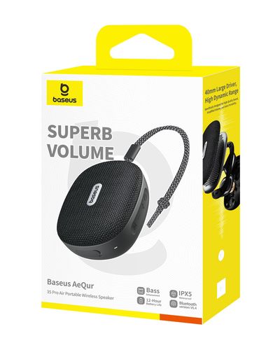 Portable Bluetooth 5.4 Speaker 5W AeQur 35 Pro Air, Black A20077600127-00 6932172668495