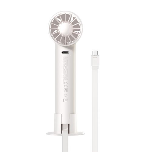 Portable Mini Fan 4000mAh with Built-in USB-C Cable, White ACFX010102 6932172605469