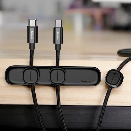 Magnetic Cable Organizer Cable Clip black BASEUS ACWDJ-01 6953156254978