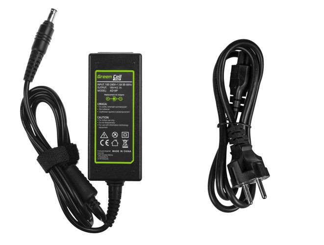 Power supply 40W 19V 2.1A, 5.5x3.0mm with pin, SAMSUNG, Green Cell PRO AD19P 5903317226567