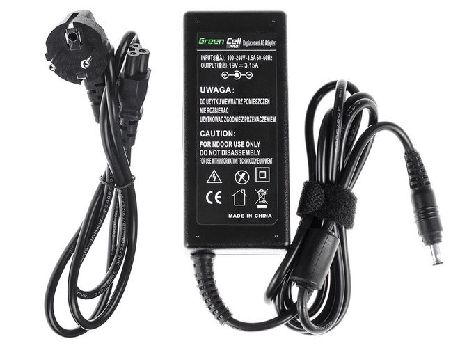 Power supply 60W 19V 3.16A, 5.5x3.0mm with pin, SAMSUNG, Green Cell PRO AD20P 5902701410902