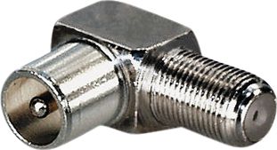 Adapter TV plug - Fsocket, angled AD/TV-M:F-F/A 4040849122361