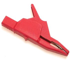 Crocodile clip 300V DC, 34A, for 4mm banana plug, AK2B2540I red HIRSCHMANN AK2B2540I/RT