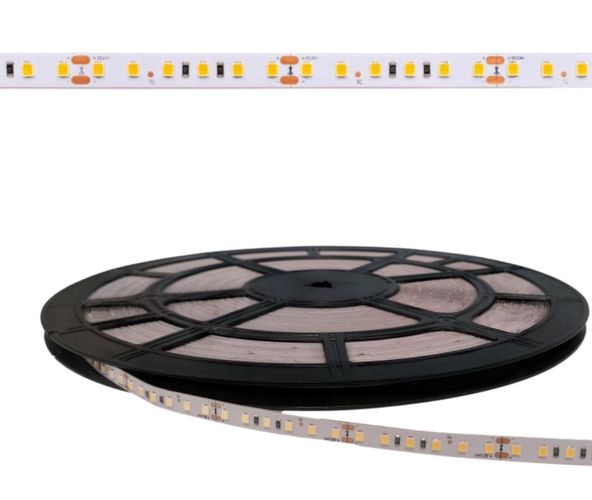 LED strip 24V 9.6W/m 120LED/m 1080lm/m warm white 3000K IP20 120°, reel 50m, PLUS AKTO AFL-120U9624M-WW-50