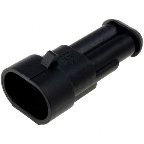 Connector:wire-wire;Superseal 1.5;plug;male;PIN:2;IP67;24VDC AMP-282104-1