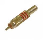 Plug RCA gold plated, 7mm cable mount, red AU/CX-RC-M-G7/R 4040849116162; 4051366116160