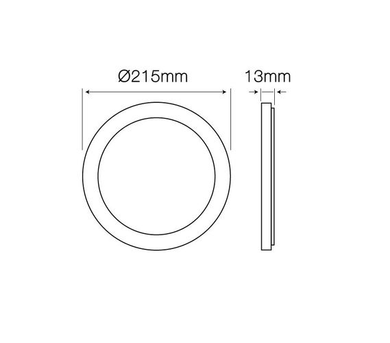 LED panel EasyFix round panel 18W dimmable, 1650lm 4000K 470041 5907777470041