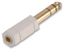 JACK ADAPTOR, 3.5 TO 6.35, STEREO, WHITE PSG02900