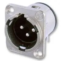 PLUG, XLR, PANEL, PCB, R/A, 3POLE NC3MD-H