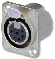 XLR CONNECTOR, RCPT, 6POS, PANEL NC6FD-LX