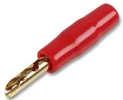 BANANA PLUG AND JACK, GOLD PLATED, RED PSG03597