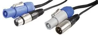 POWERCON AND XLR LEAD, COMBINED, 10M PLS000509