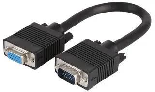 LEAD, S-VGA PLUG TO SOCKET, 0.3M, BLACK PSG91353