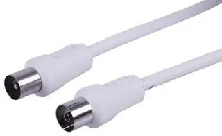 LEAD, COAX TV PLG-SKT 1M WHITE PSG08997