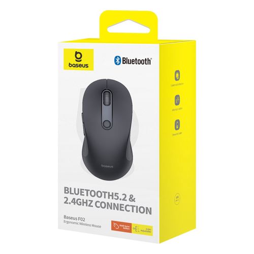 Wireless Mouse 2.4GHz/Bluetooth F02, Black B01055505111-01 6932172651053