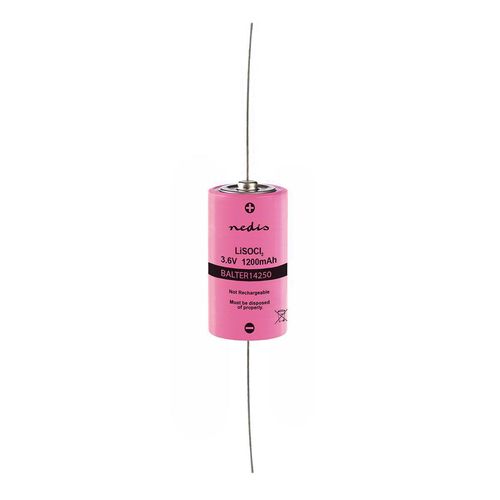 Lithium Thionyl Chloride Battery ER14250 | 3.6 V DC | Lithium Thionyl Chloride | 1200 mAh | 1-Blister | ER14250 | Solder Wire | Pink BALTER14250A 5412810284047