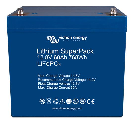 Lithium SuperPack 12,8V/60Ah, M6, Victron energy BAT512060705 8719076047544