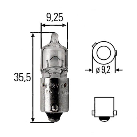 Lamp 12V 6W BAX9s 86428 3468628642816