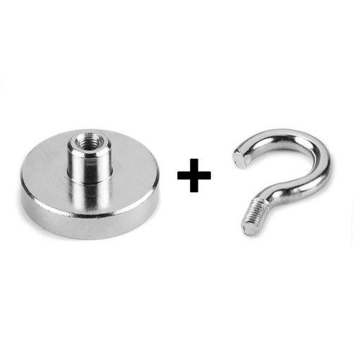 Hook Magnet with M5 Thread Ø32mm NdFeB N38 MAG/HOOK/32 7640155432405; 7640155438629