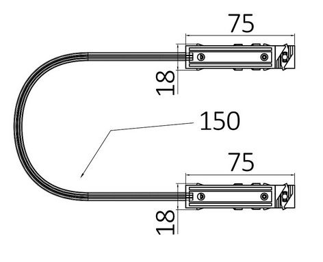Magnetic tracklight contact connector, flexible BY41-90021 5949097722912