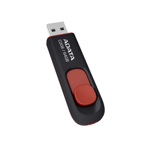 Capless Sliding Flash Drive 32GB USB 2.0, Black AC008-32G-RKD 4718050609659