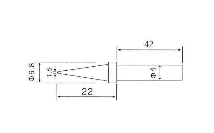 Soldering iron tip C1-1 (ZD-30C,ZD-99,ZD-8906,ZD-8906L) ZD-99-TIP1