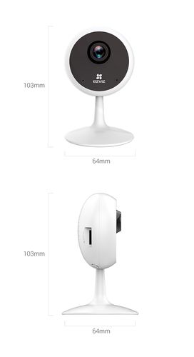 Wireless indoor IP camera, 1080p, Wi-Fi, Micro SD up to 256GB, EZVIZ CS-C1C-D0-1D2WFR 6970443216730