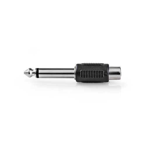 Mono Audio Adapter | 6.35 mm Male | RCA Female | Nickel Plated | Straight | ABS | Black | 1 pcs | Box CAGB23935BK 5412810288281