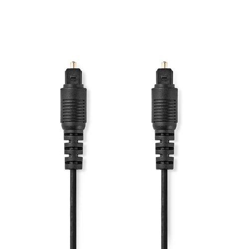 Optical Audio Cable | TosLink Male | TosLink Male | 1.00 m | Round | PVC | Black | Box CAGB25000BK10 5412810288403