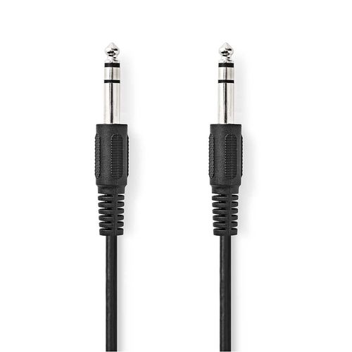 Stereo Audio Cable | 6.35 mm Male | 6.35 mm Male | Nickel Plated | 2.00 m | Round | Black | Label CAGL23000BK20 5412810420209