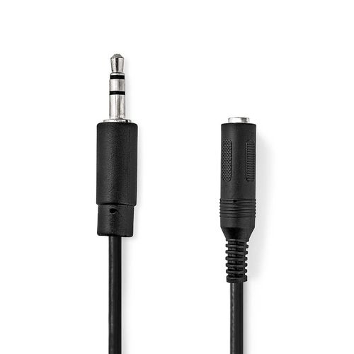 Stereo Audio Cable | 3.5 mm Male | 6.35 mm Female | Nickel Plated | 0.20 m | Round | Black | Envelope CAGP22550BK02 5412810280933