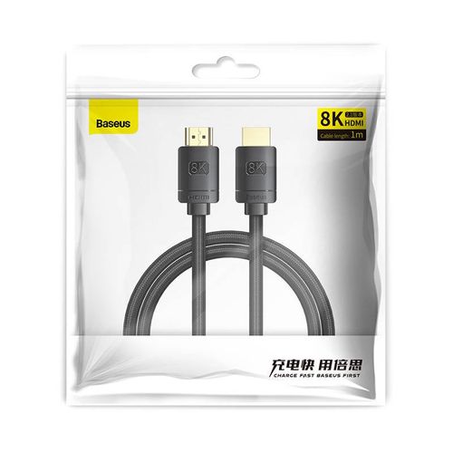 Cable HDMI-HDMI 1.0m (HDMI 2.1) black 8K 60Hz, BASEUS CAKGQ-J01 6953156204157