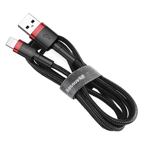 Cable USB A plug - IP Lightning plug 1.0m Cafule red+black BASEUS CALKLF-B19 6953156274983