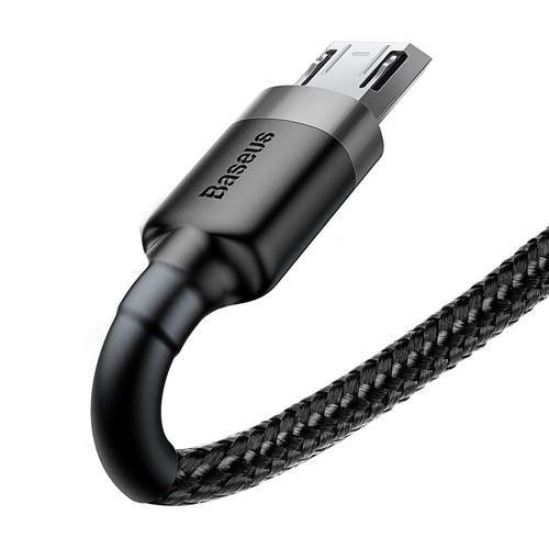 Cable USB A plug - micro USB plug 3.0m QC3.0 Cafule grey+black BASEUS CAMKLF-HG1 6953156296374