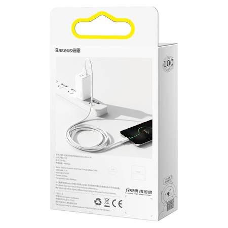 Cable USB2.0 A plug - micro USB plug 1.0m white Superior series BASEUS CAMYS-02 6953156208490