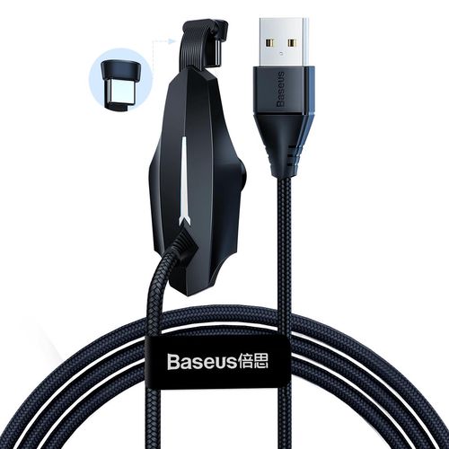 Cable USB2.0 A plug - USB C plug 1.2m with suction cup black BASEUS CATXA-A01 6953156296817