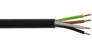 CABLE, FLEX, 3184Y, BLACK, 0.75,  PER M 3184Y-0.75MMBLK