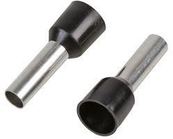 GERMAN SINGLE FERRULE 6.00MM BLACK,PK100 PET6060