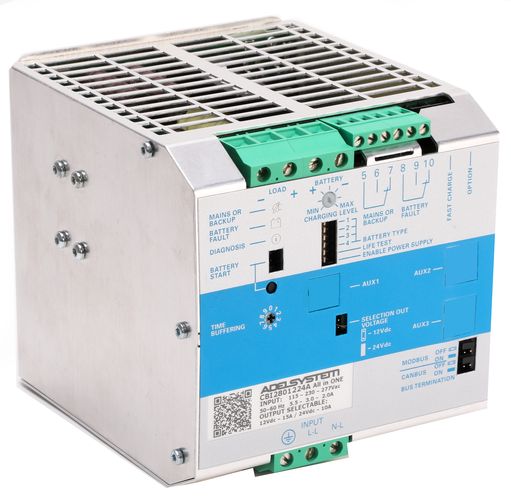 DC-UPS All In One 12V - 24V 280W, MODbus, DIN rail mount, Adelsystem CBI2801224A