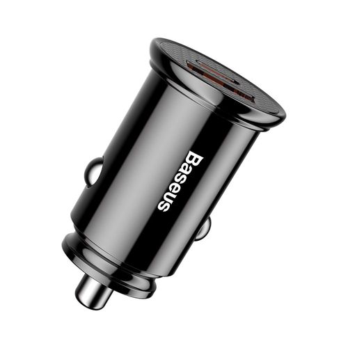 Car Charger 30W 12-24V USB + USB-C QC4.0+ SCP AFC, Black CCALL-YS01 6953156286535