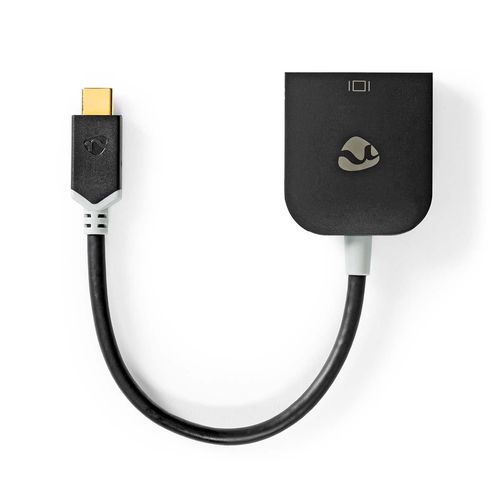 USB-C™ Adapter | USB 3.2 Gen 1 | USB-C™ Male | VGA Female | 1920x1200 | 0.20 m | Round | Gold Plated | PVC | Anthracite | Window Box with Euro Lock CCBW64852AT02 5412810331208