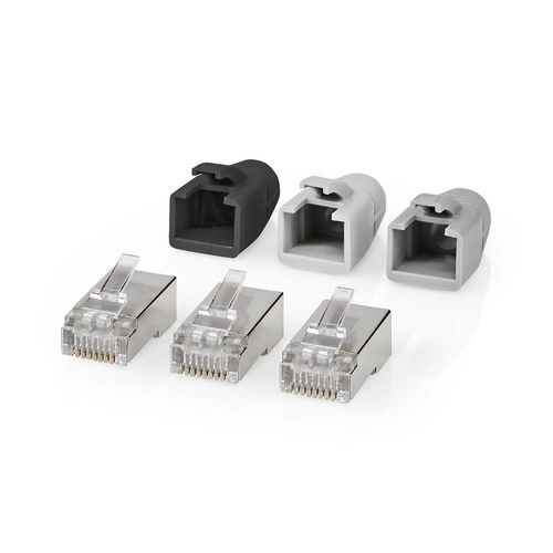 RJ45 Pass Through Connector for CAT6 FTP Solid/Stranded Cables (10 pcs) CCBW89370GY 5412810336401