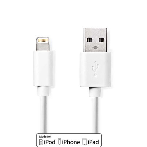 Lightning Cable | USB 2.0 | Apple Lightning 8-Pin | USB-A Male | 480 Mbps | Nickel Plated | 3.00 m | Round | PVC | White | Box CCGB39300WT30 5412810288786