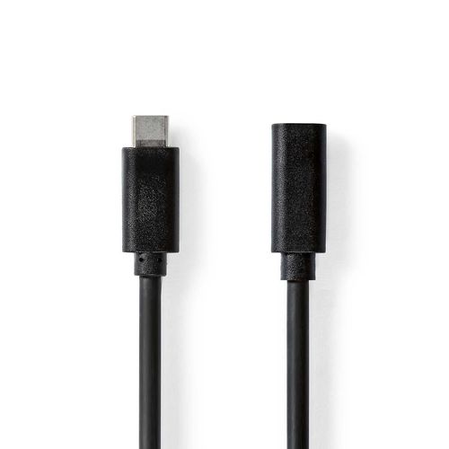 USB Cable | USB 3.2 Gen 1 | USB-C™ Male | USB-C™ Female | 4K@60Hz | 5 Gbps | Nickel Plated | 2.00 m | Round | PVC | Black | Box CCGB64010BK20 5412810416424