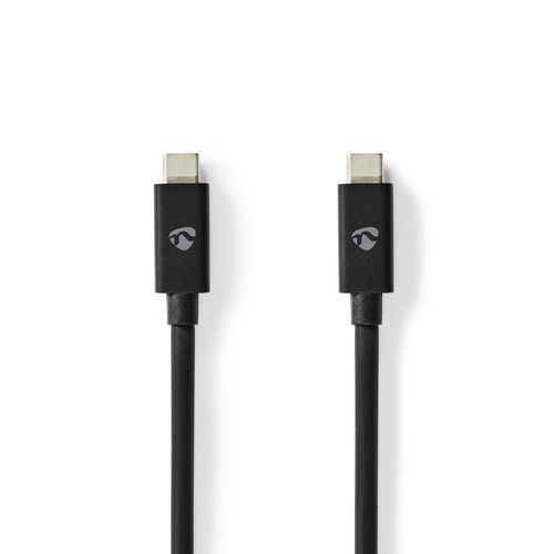 USB Cable | USB 4.0 Gen 3x2 | USB-C™ Male | USB-C™ Male | 240 W | 8K@60Hz | 40 Gbps | Nickel Plated | 1.00 m | Round | PVC | Black | Box CCGB66040BK10 5412810413980