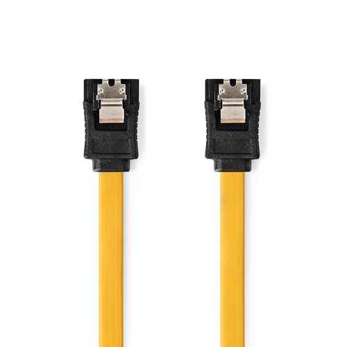 SATA Cable | 6 Gbps | SATA 7-Pin Female | SATA 7-Pin Female | Nickel Plated | 1.00 m | Flat | PVC | Yellow | Box CCGB73250YE10 5412810422296